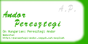 andor peresztegi business card